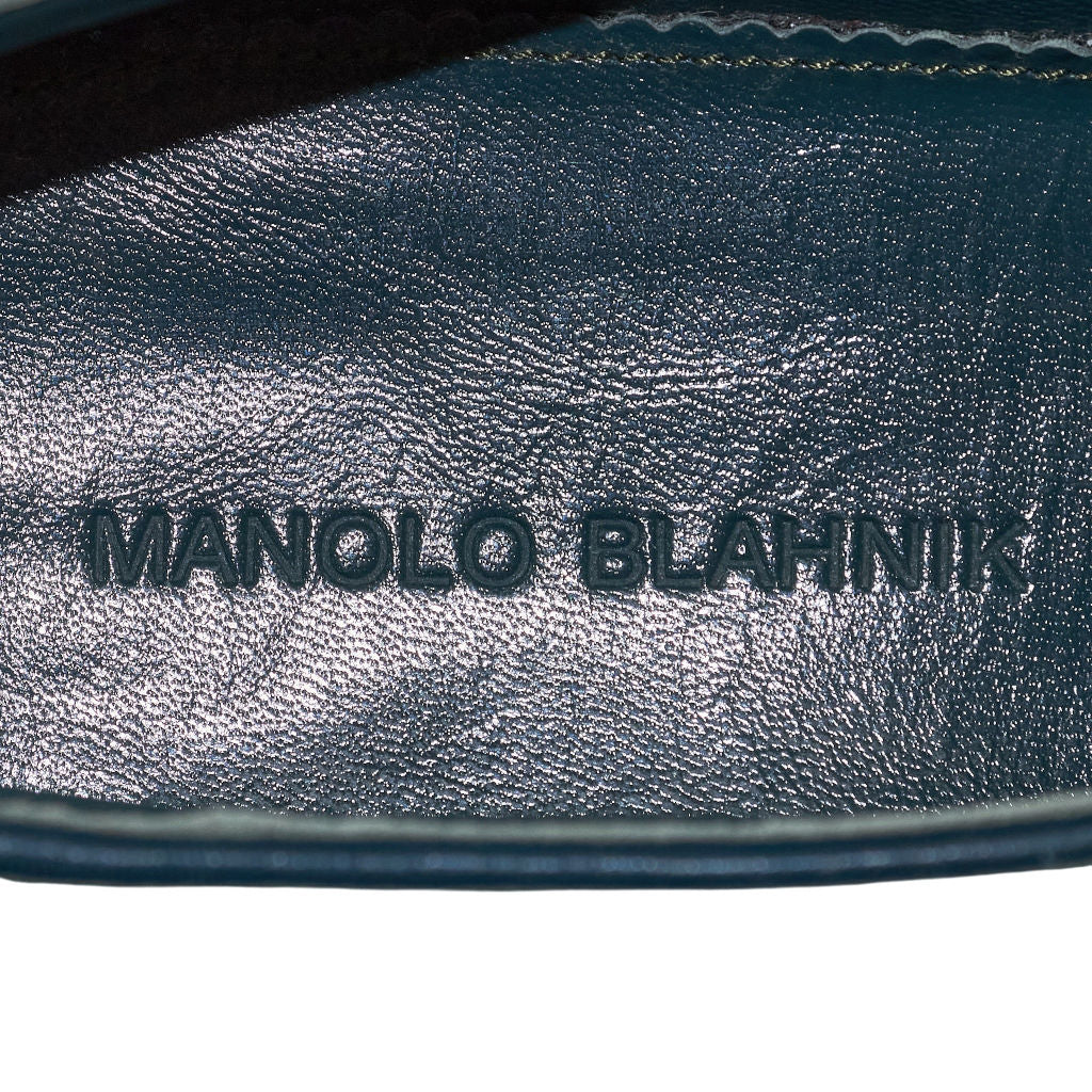 Manolo Blahnik Green Suede Shoes
