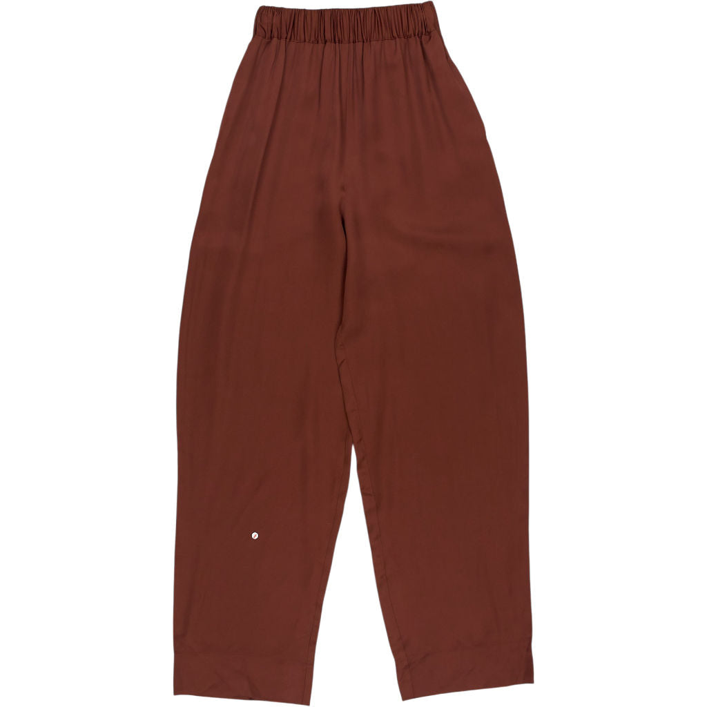 Studio Nicholson Brown Silky Wide-Leg Trousers