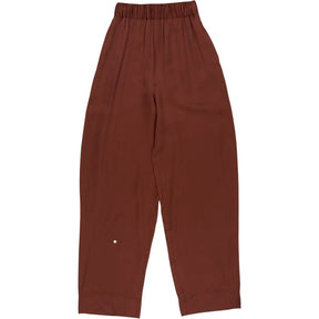 Studio Nicholson Brown Silky Wide-Leg Trousers