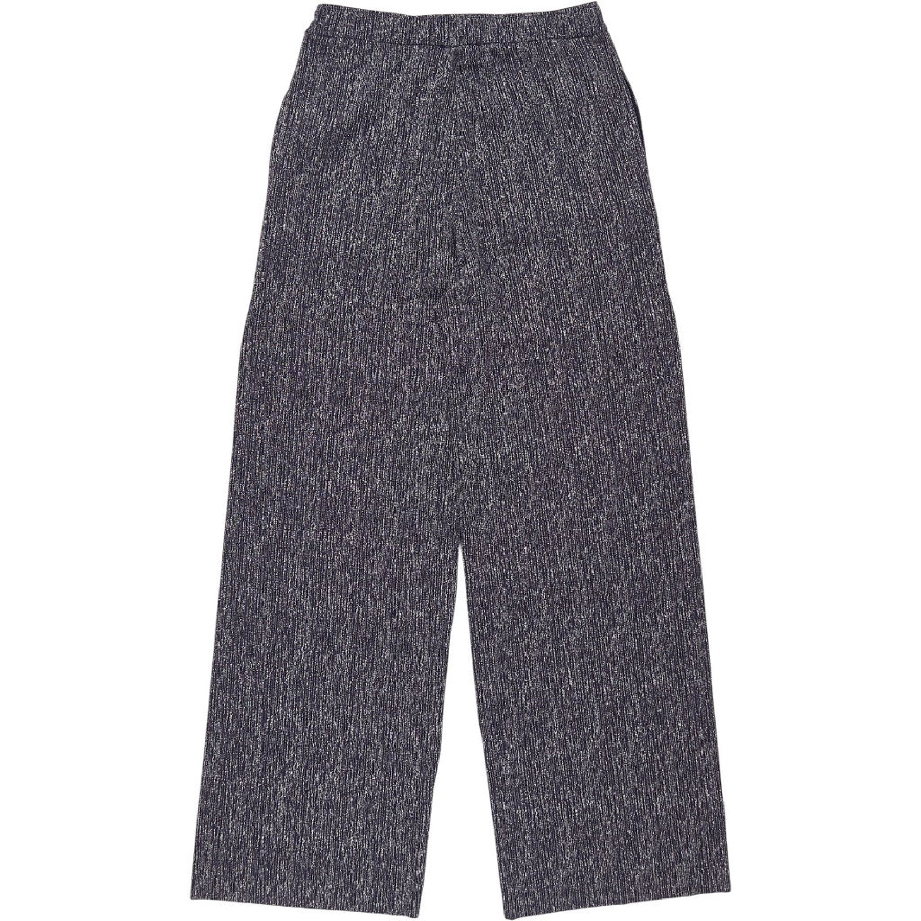 WYSE  Midnight Silver Isla Plisse Trousers