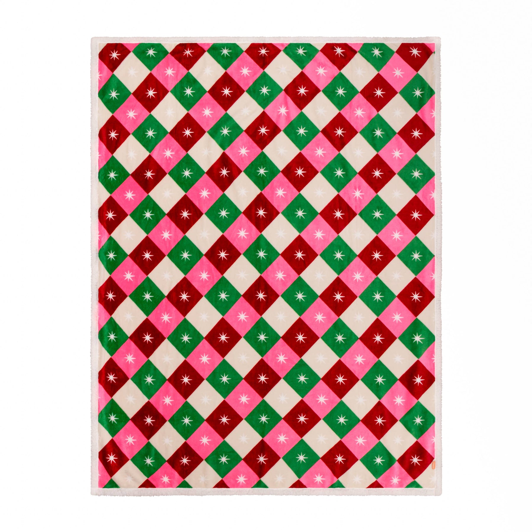 Star Sherpa Fleece Throw Multicolour