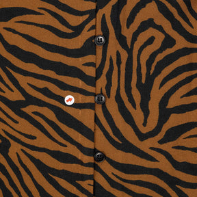 Baukjen Brown Tiger Print Sabrina Blouse