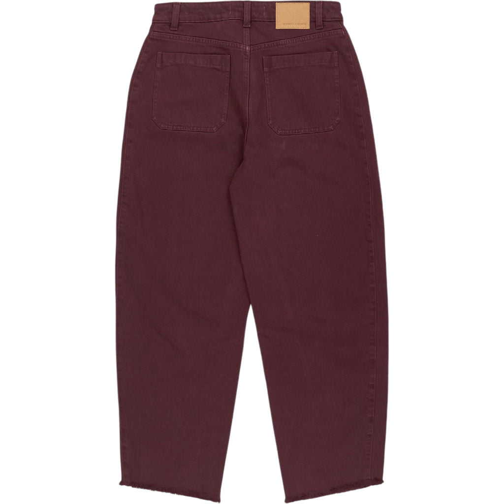 Seventy + Mochi Mulberry Burgundy Twisted Bo Jeans
