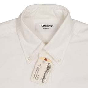Thom Browne White Grosgrain Placket Oxford Shirt
