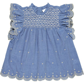 Bonté Blue Smocked Top