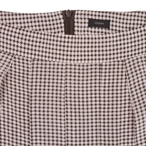 Joseph Brown Houndstooth Midi Skirt