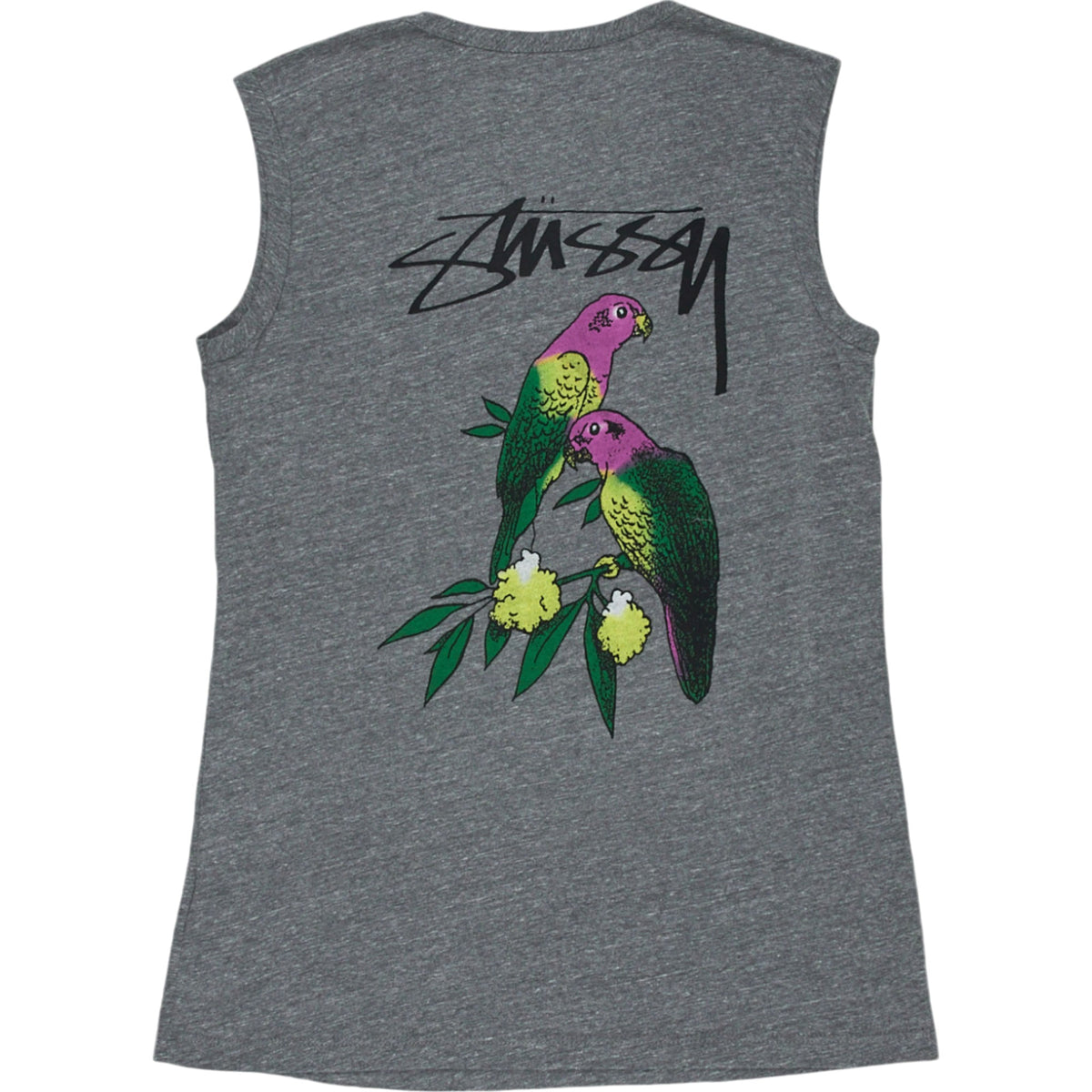 Stussy Grey Parrot Graphic Tank Top