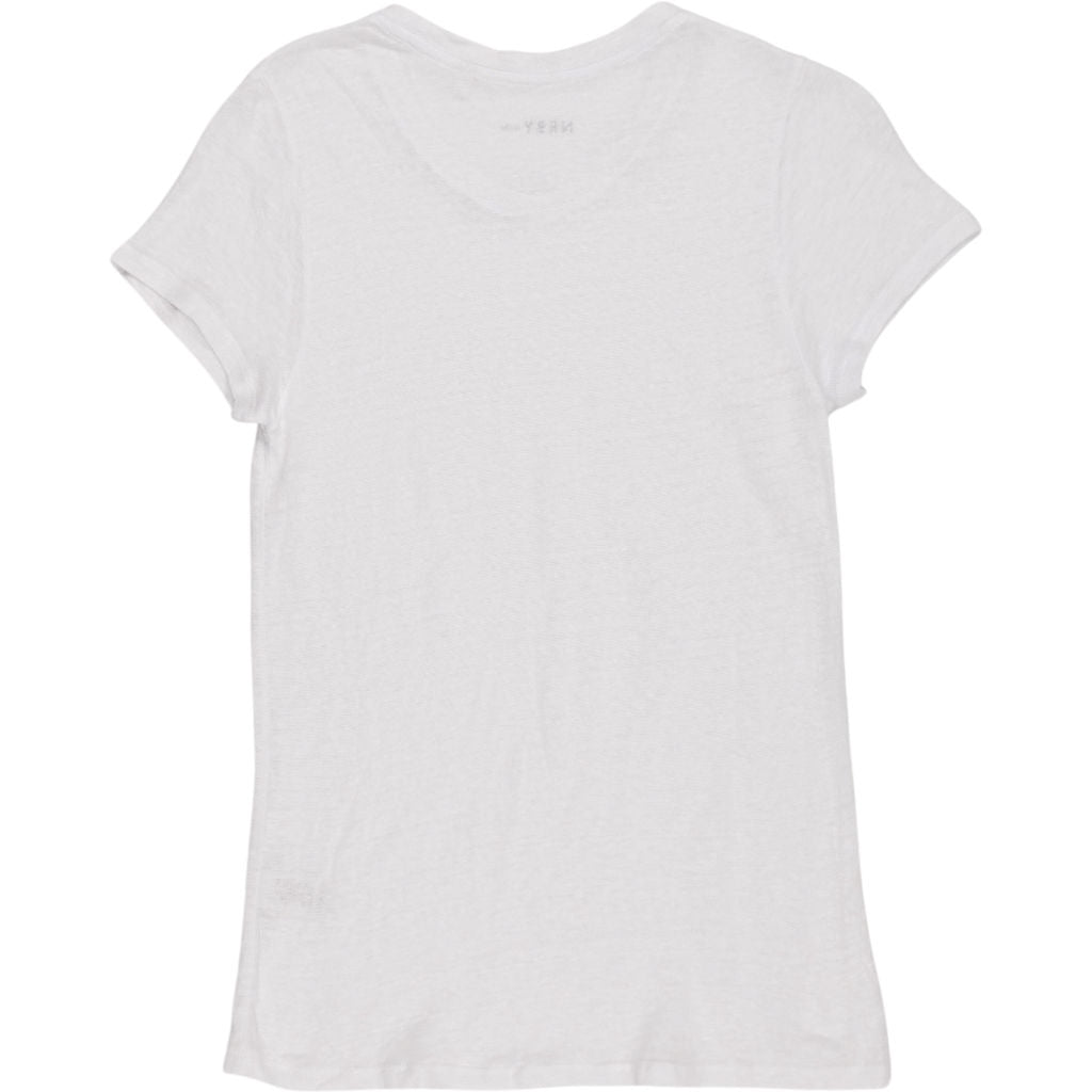 NRBY White Linen T-Shirt