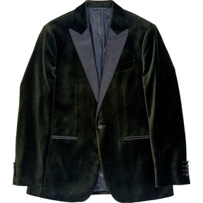 Moss Green Velvet Blazer Jacket