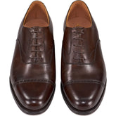 Crockett & Jones Brown Leather Oxford Shoes