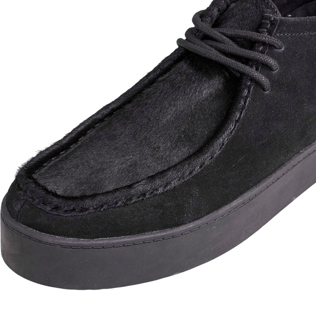 Pull & Bear Black Pony Hair Suede Wallabee Boots