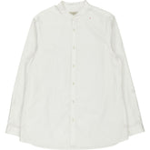Moss White Stand Collar Shirt