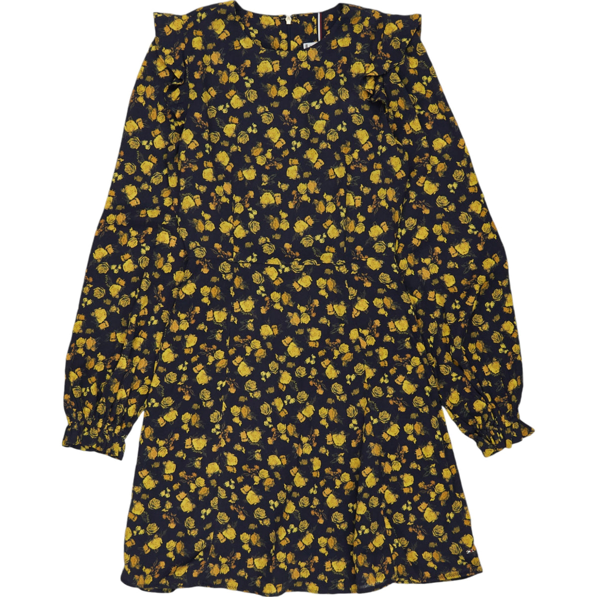 Tommy Hilfiger Yellow Floral Print Dress UK 6
