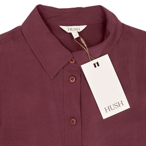 Hush Burgundy Laila Short-Sleeve Shirt