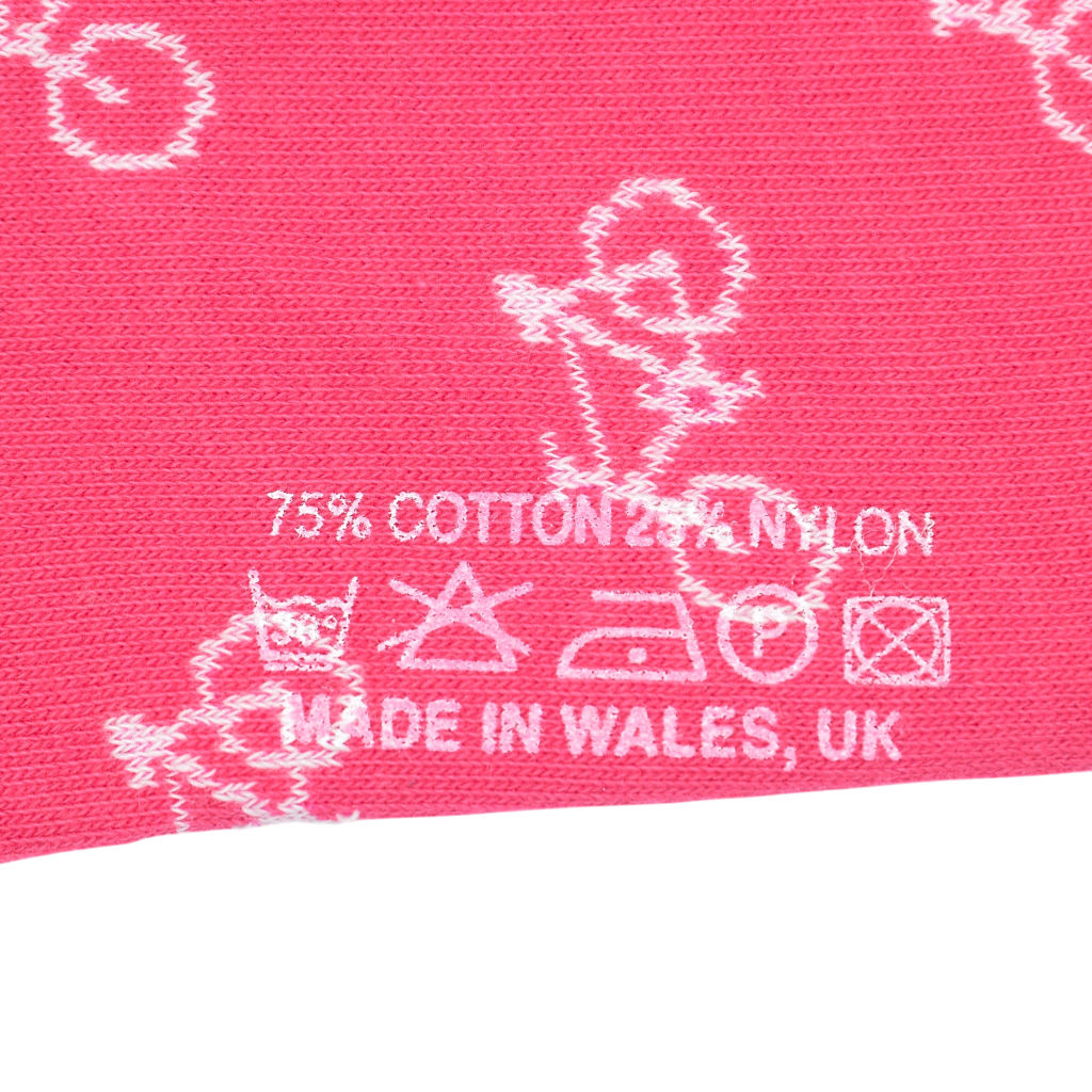 Corgi Pink Bicycle Pattern Socks
