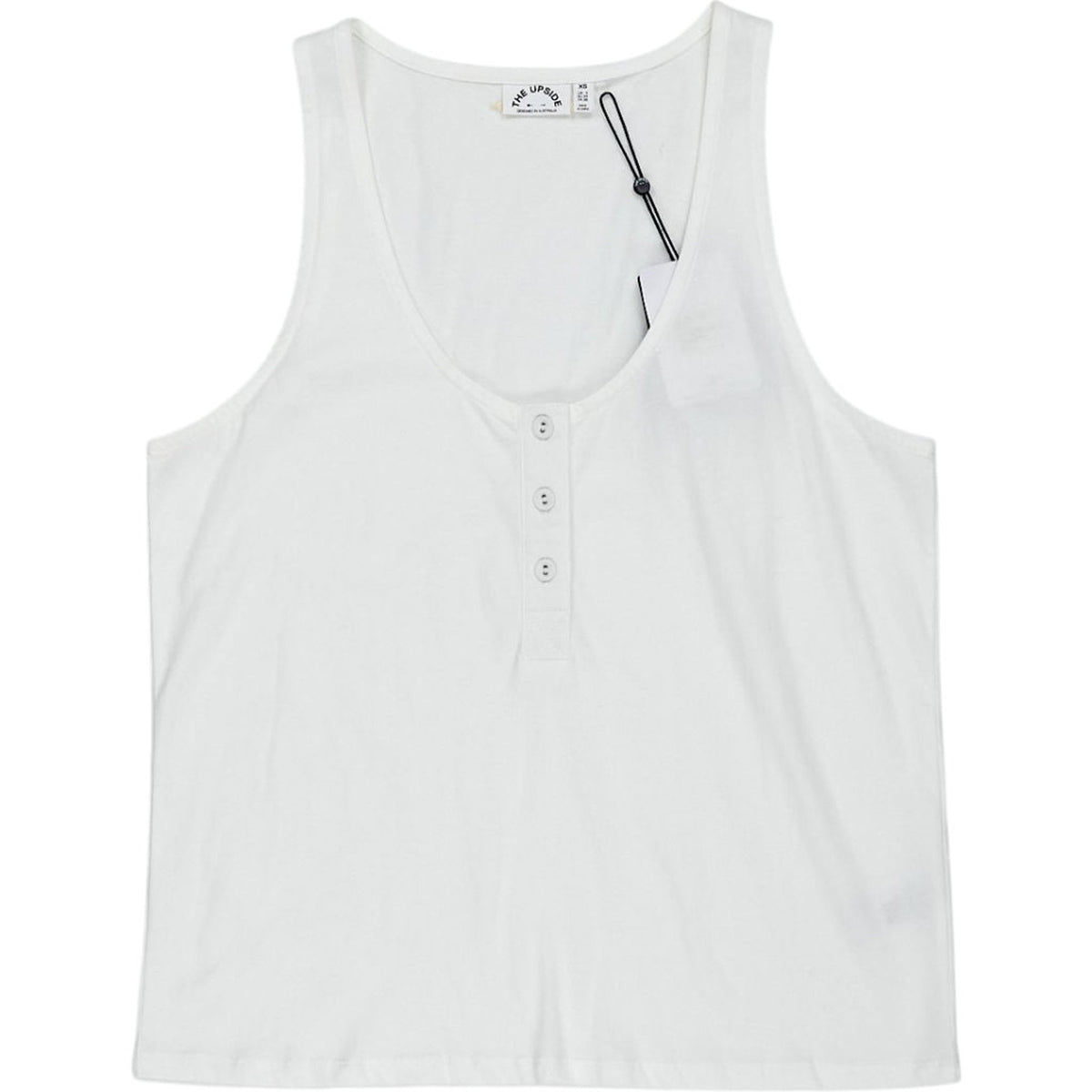 The Upside White Allie Button Tank Top XS