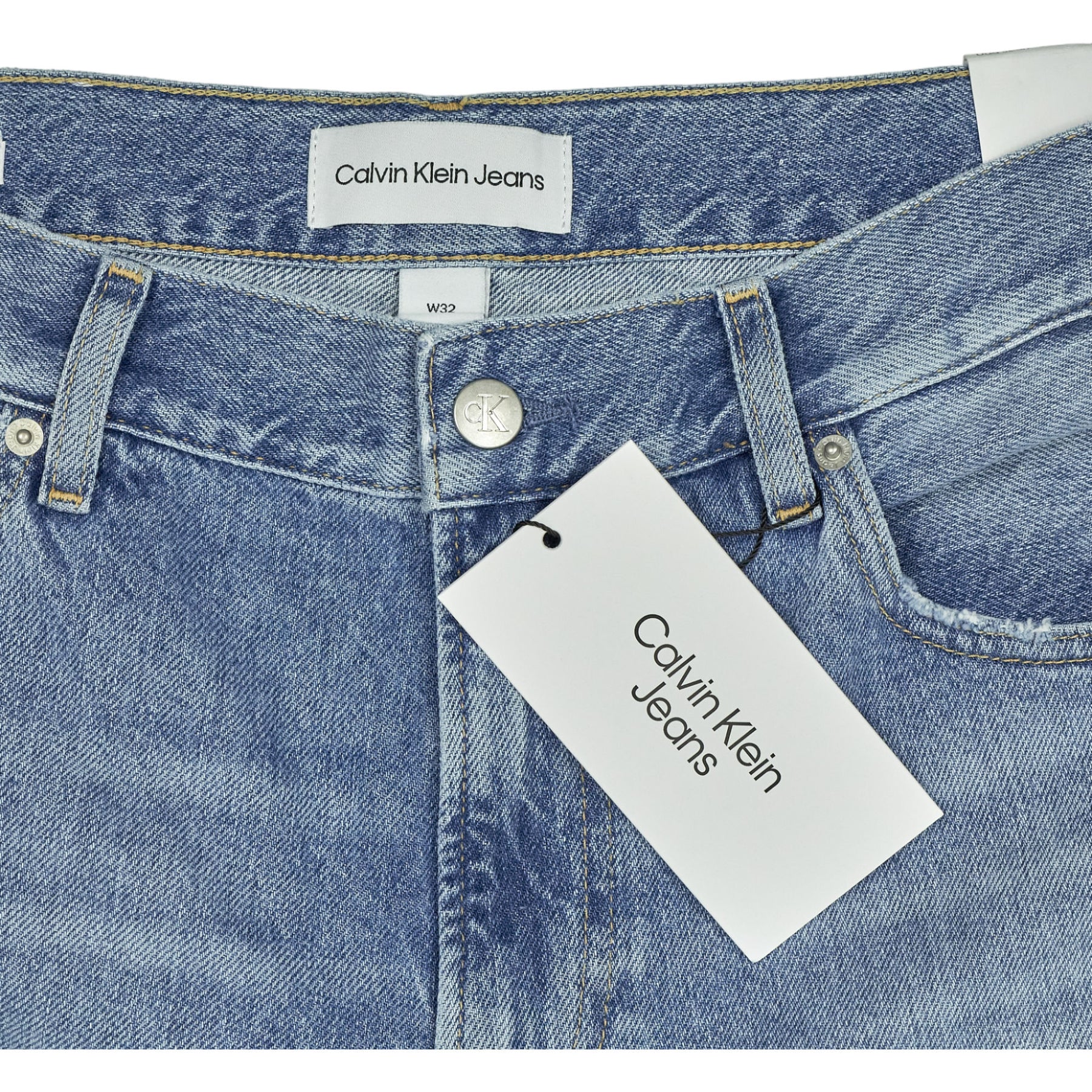 Calvin Klein Blue Dad Jean Distressed Jeans