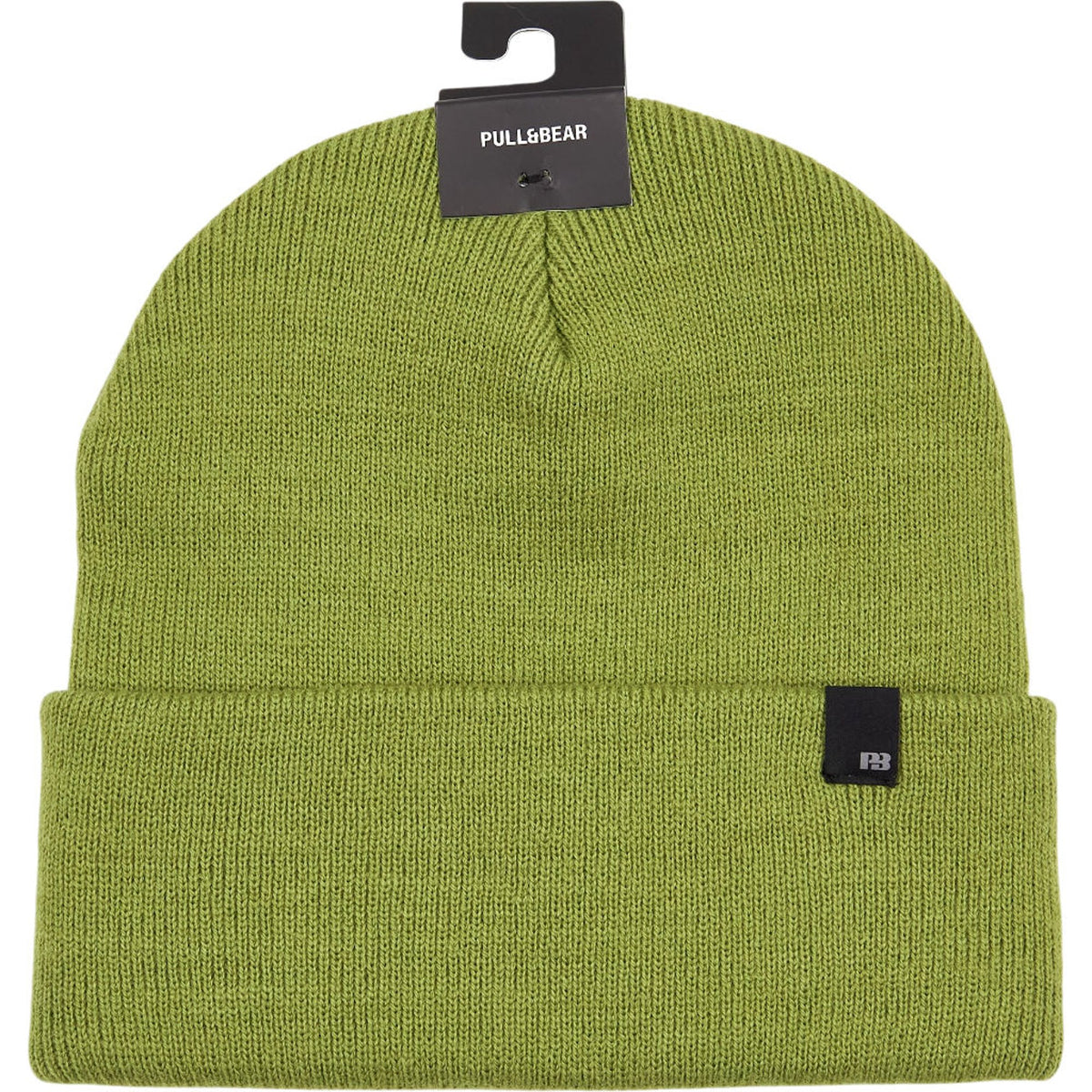 Pull & Bear Green Acrylic Knit Beanie