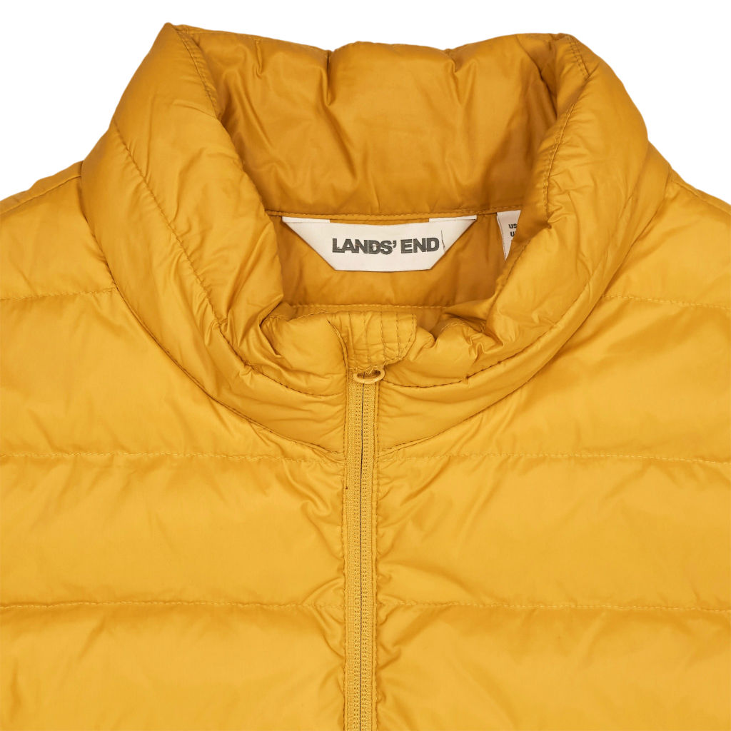 Lands' End Yellow Puffer Gilet Vest
