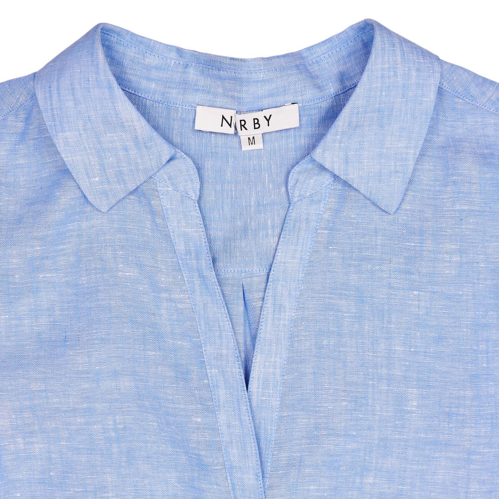 NRBY Blue Linen Shirt