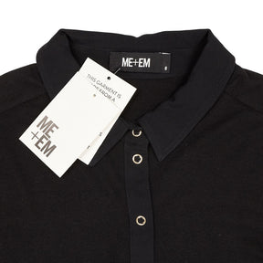 ME+EM Black Luxe Side Panel Shirt