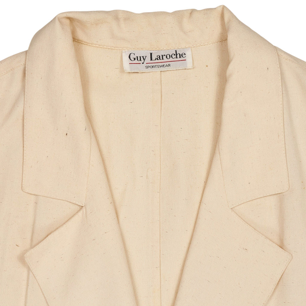 Guy Laroche Cream Silk Belted Jacket