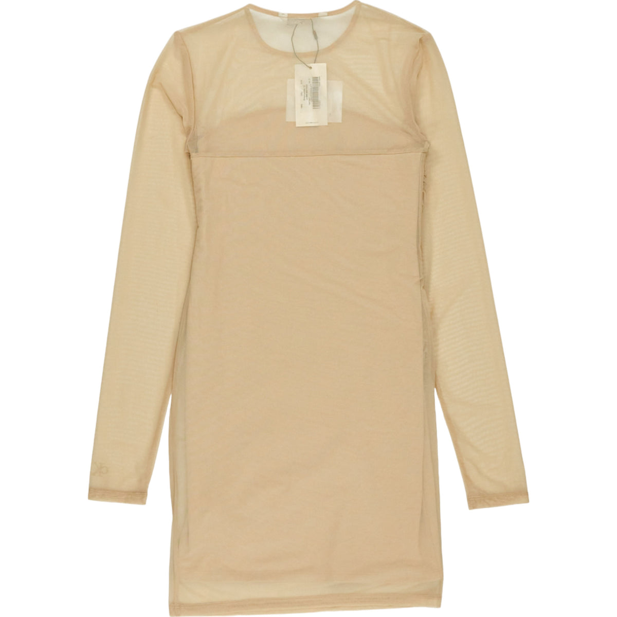 Calvin Klein Jeans Warm Sand Layered Mesh Dress