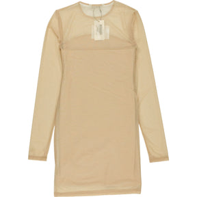 Calvin Klein Jeans Warm Sand Layered Mesh Dress