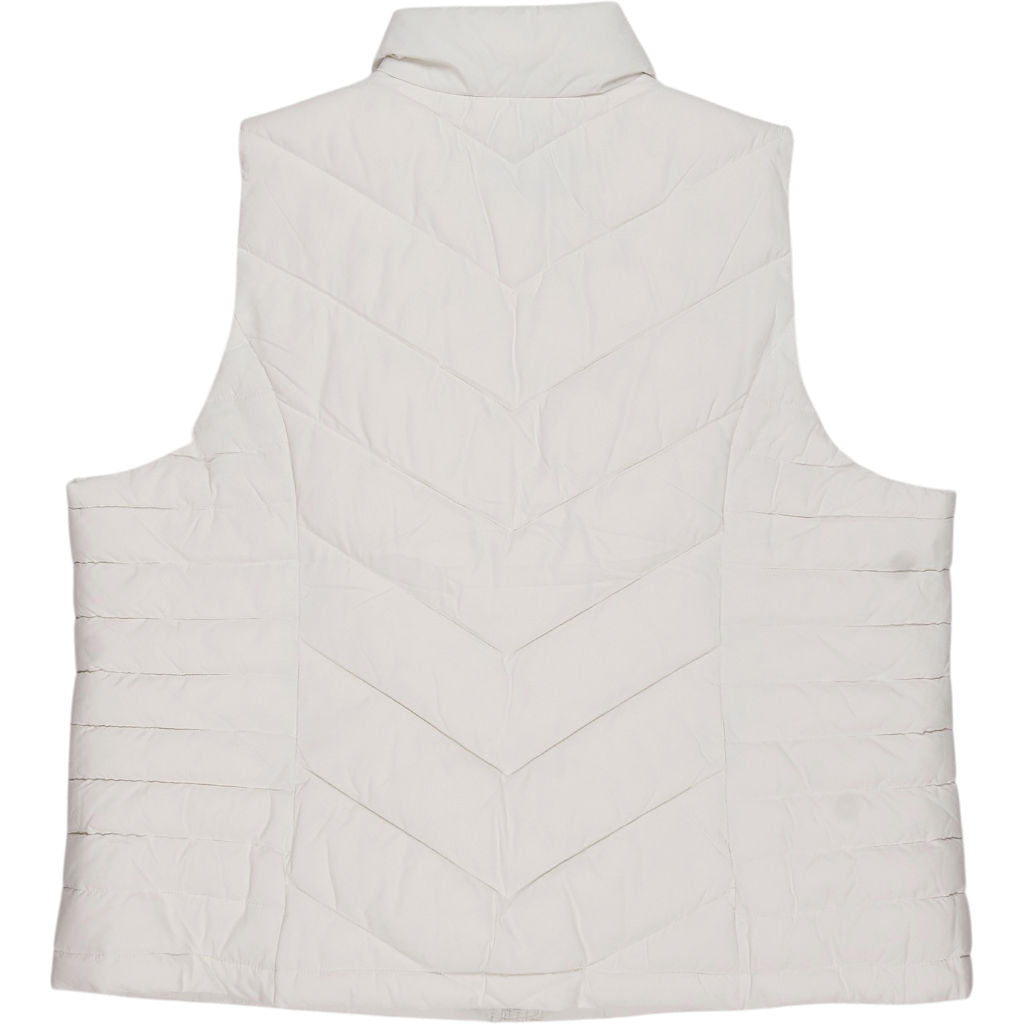 Lands' End White Quilted Puffer Vest