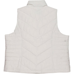 Lands' End White Quilted Puffer Vest