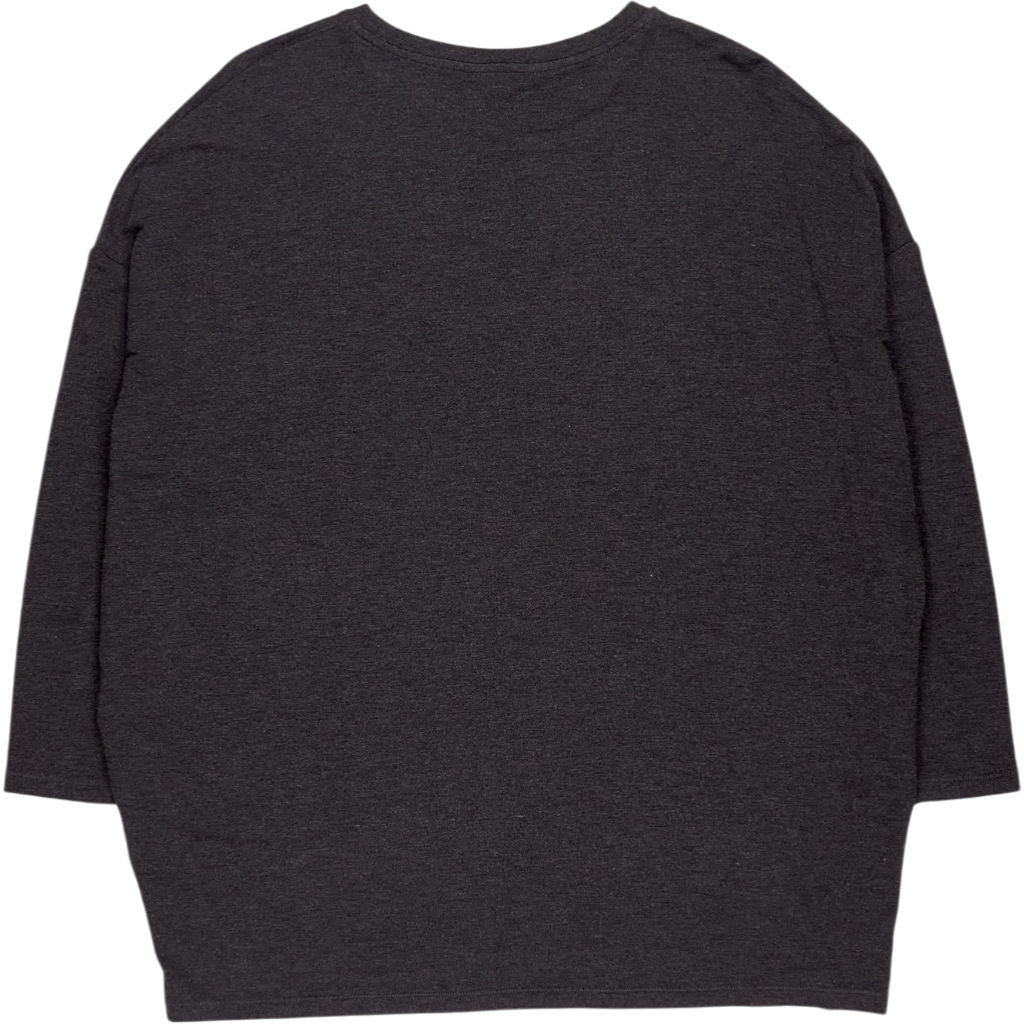 Hush Charcoal Marl Wide Jersey Top
