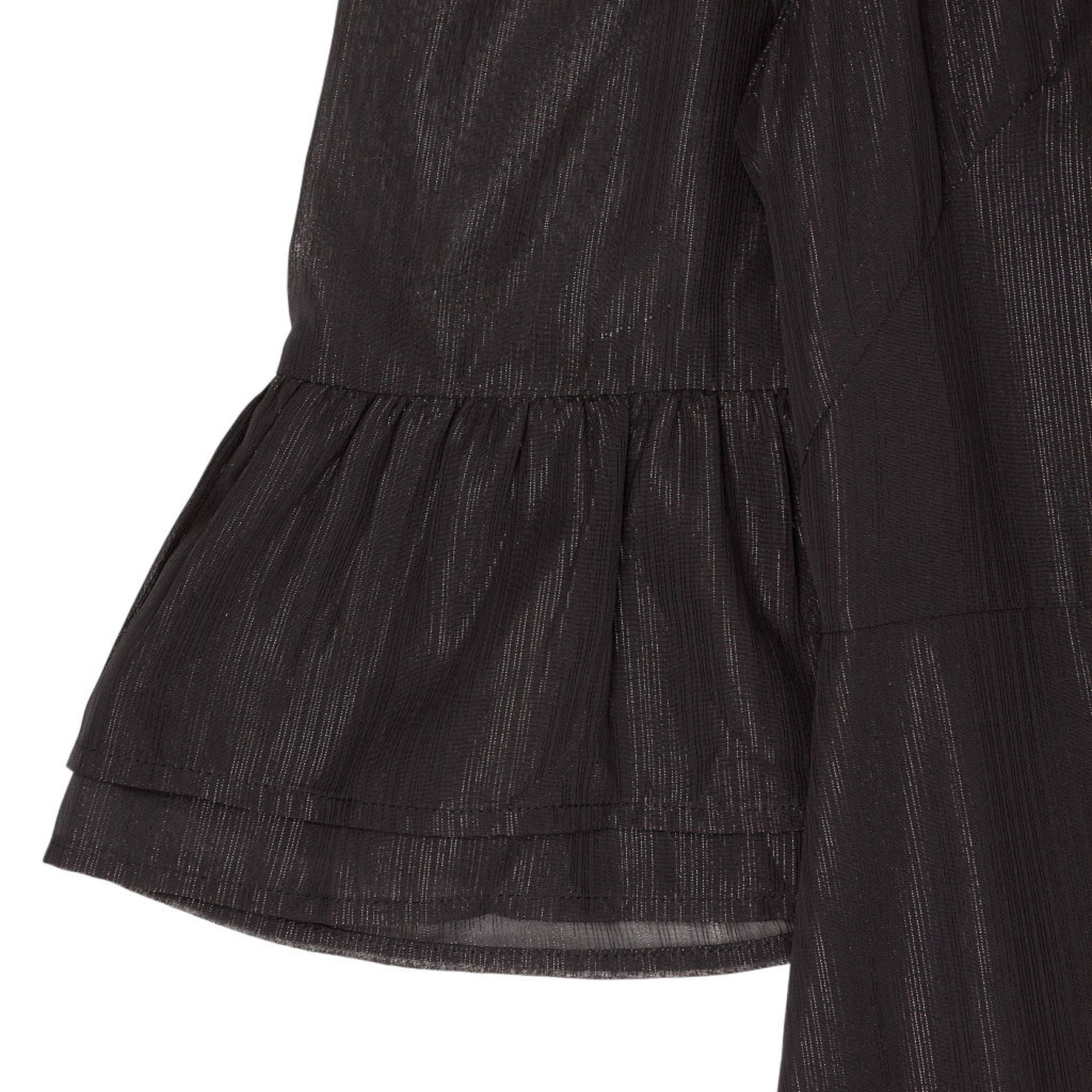 Jovonna Black Ruffle Sleeve Dress