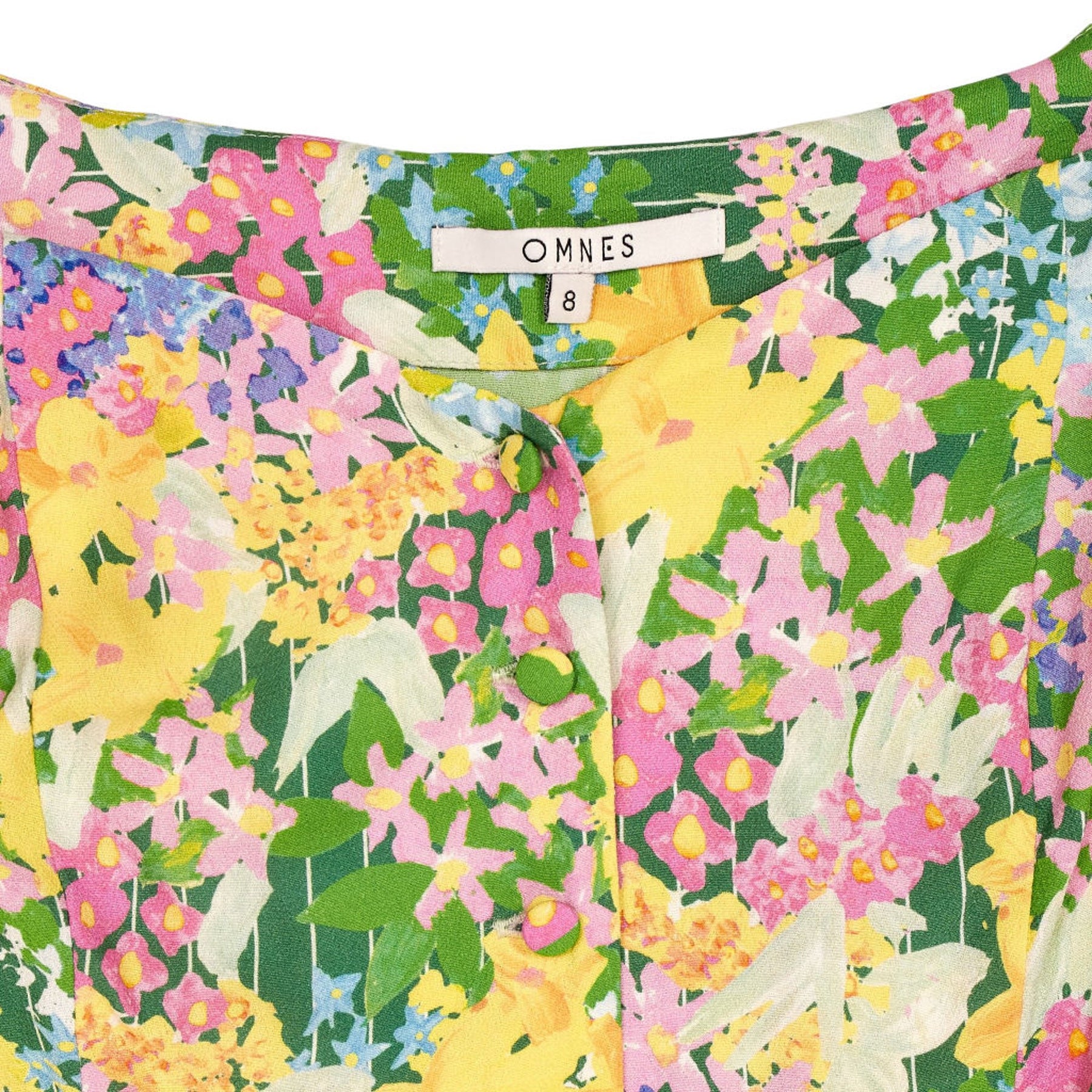 Omnes Floral Print Cropped Blouse