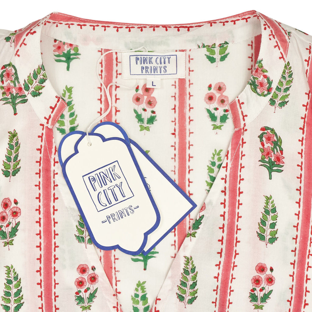 Pink City Prints Maria Floral Stripe Dress Size | Shop from Crisis Online Pink City Prints Maria Floral Stripe Dress Size | Shop from Crisis Online