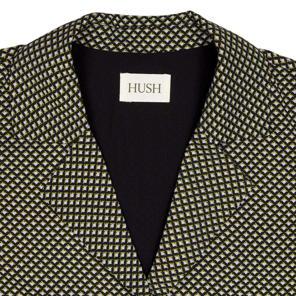 Hush Green Mini Geo Revere Collar Shirt