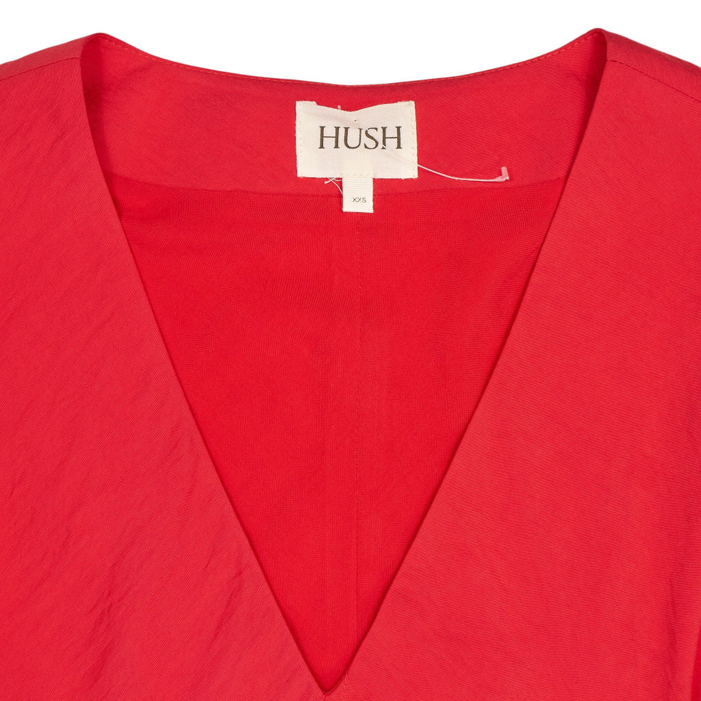 Hush Red Grace V-Neck Long Sleeve Dress