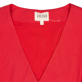 Hush Red Grace V-Neck Long Sleeve Dress