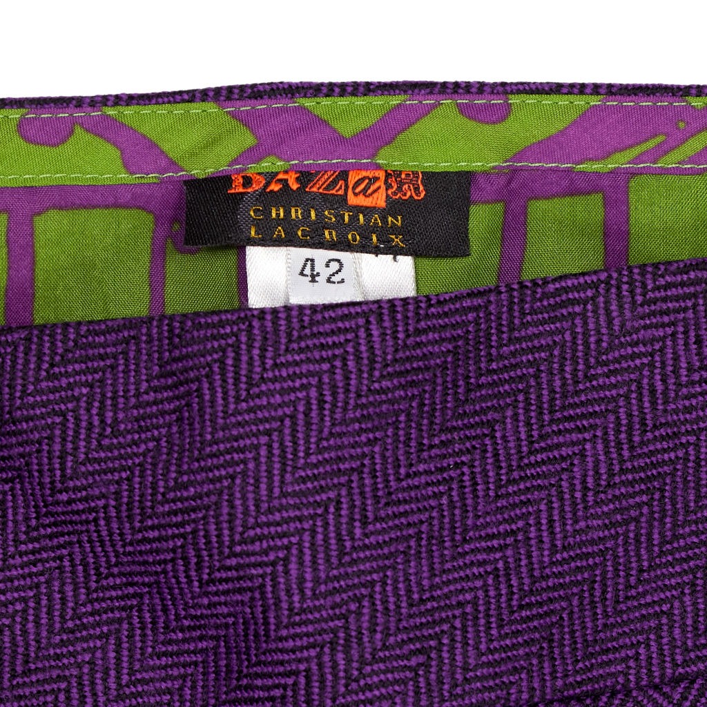 Christian Lacroix Purple Patterned Skirt