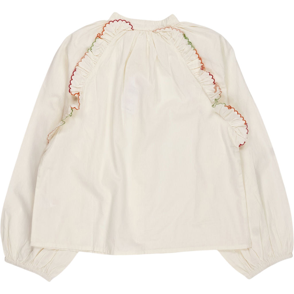 Bonte Ecru Alice Shirt with Ruffle Trim