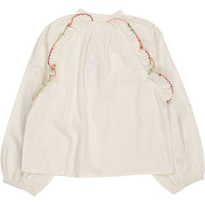 Bonte Ecru Alice Shirt with Ruffle Trim