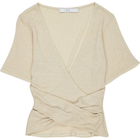 IRO Beige Wrap Knit Top