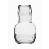 The Vintage List Lens Design Clear Glass Carafe and Tumbler Set
