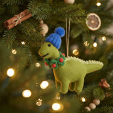 Handmade Felt Decoration - Cosy Dinosaur