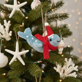 Handmade Felt Christmas Decoration - Humpback Whale