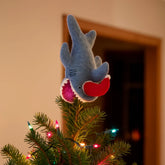 Handmade Felt Santa Jaws Christmas Tree Topper