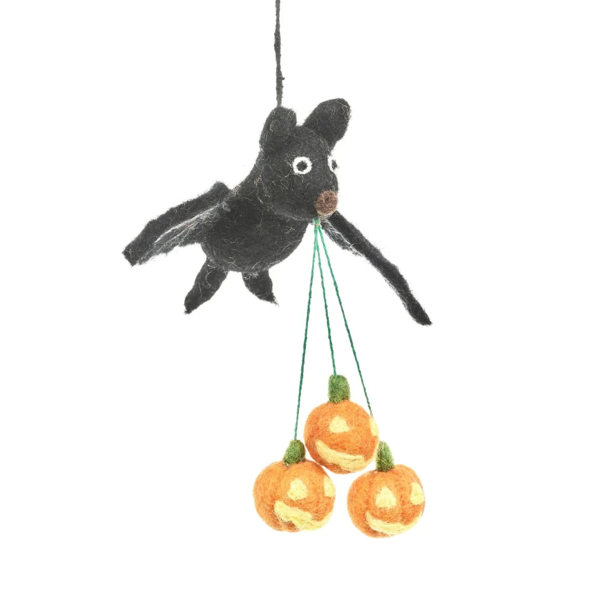 Handmade Felt 'Shadow the Bat' Hanging Halloween Decoration