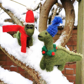 Handmade Felt Decoration - Cosy David Dinosaur