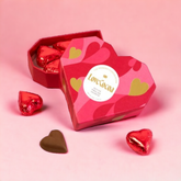 Praline Milk Chocolate Truffles Heart Box from Love Cocoa