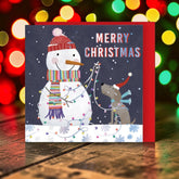 Snowman & Dog Cards- pack of 8