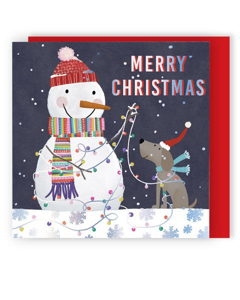 Snowman & Dog Cards- pack of 8